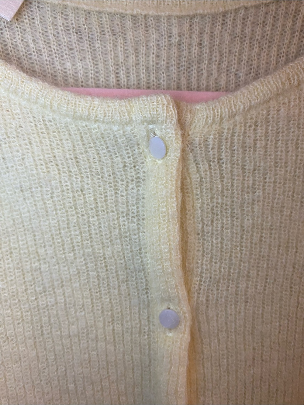 Sézane Gaspard Cardigan in Pastel Yellow - Picture 7 of 8